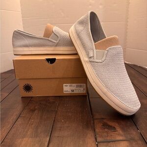 Ugg Bren Women Size 12 Knit Slip On Gray Boat Shoe Casual NIB